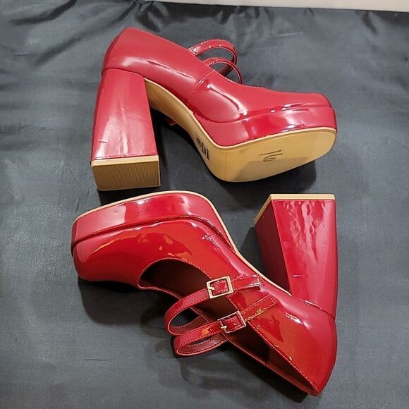 BRAND NEW SODA WOMEN'S  CLOSED TOE MARY JANE HIGH CHUNKY PUMPS - Picture 10 of 14